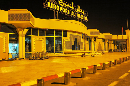 AGADIR, MOROCCO-OCTOBER 01: The Almassira Airport is the international airport of the city of Agadir in Morocco and is about 22 kilometers from the city center.のeditorial素材