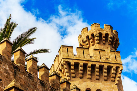 The Royal Palace in Palma de Mallorca, Balearic Islands, Spainのeditorial素材