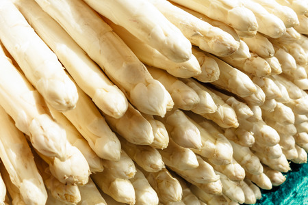 Fresh white asparagusの写真素材