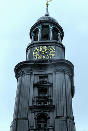 St. Michaelis Church in Hamburg Germany baroque spire has always been a landfall mark for ships...