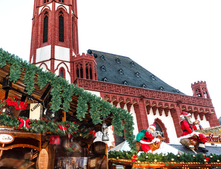 Traditional (since 1393) Christmas Market in historic center of Frankfurt am Main, Germanyのeditorial素材