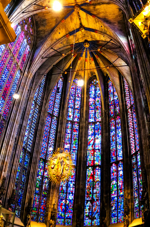 The Aachen Cathedral, so high Aachen Cathedral, or the Aachen Imperial, Germany. The Aachen chapel what the church of coronation for thirty German kings and queens twelve.のeditorial素材
