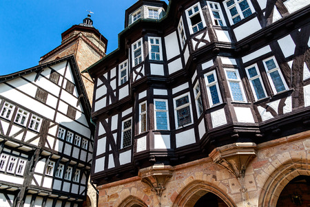 Alsfeld, Germany - Town Hall? This is one of the most important half-timbered town hall buildings, which was constructed in medieval style, building timber framing between 1512 and 1516.The ground storey was once a market hall.のeditorial素材