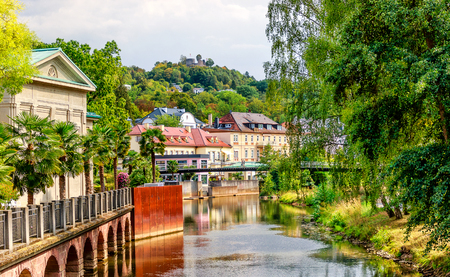 Picturesque world famous health resort on the river banks Saale - Bad Kissingen in Bavaria, Germanyの写真素材