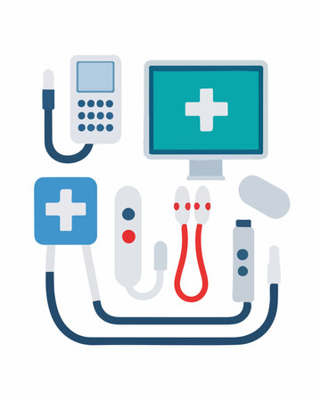 Medical equipment icon. Flat illustration of medical equipment icon for web designのイラスト素材