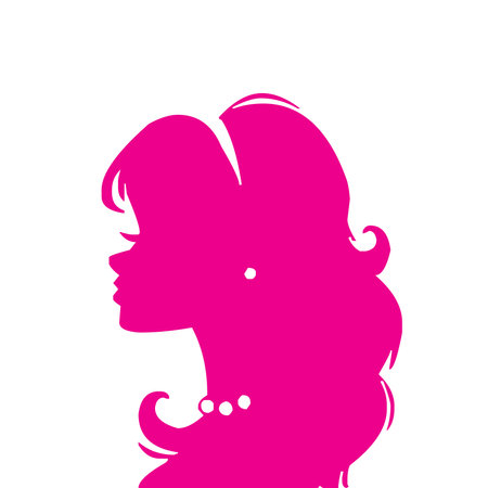 Silhouette of a beautiful woman's face. Vector illustration.のイラスト素材