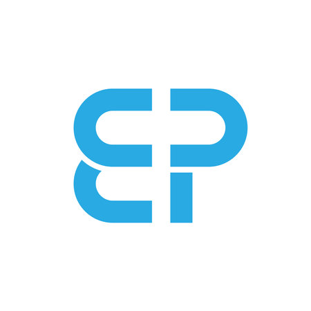 Initial Letter SP Logo Template Design. Abstract Letter SP Linked Logoのイラスト素材