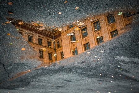 the old photographer looks for the youth and the first love through reflections in pools. But behind these windows there live other people long ago, and it everything comes here.の写真素材