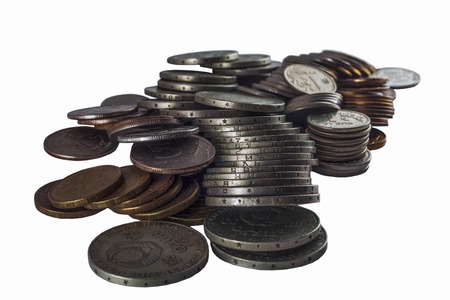 unnecessary metal coins is heaped because of inflation and low purchasing power