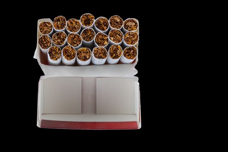 cigarettes in a packの写真素材