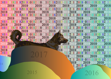 digital dog of 2018の写真素材