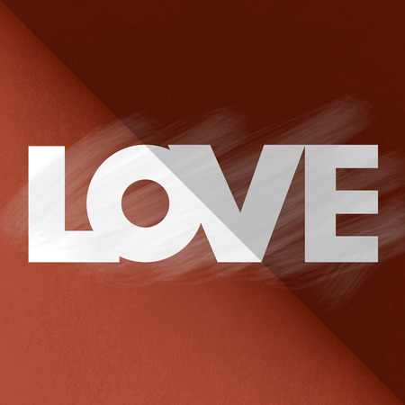 Card for Valentines Day with word loveのイラスト素材