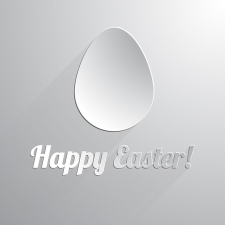 One paper happy easter egg. Vector illustration.のイラスト素材