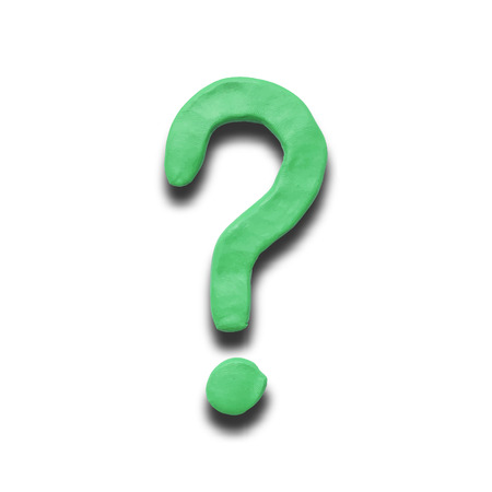 Green question mark symbol isolated on white background. This vector icon is fully editable....