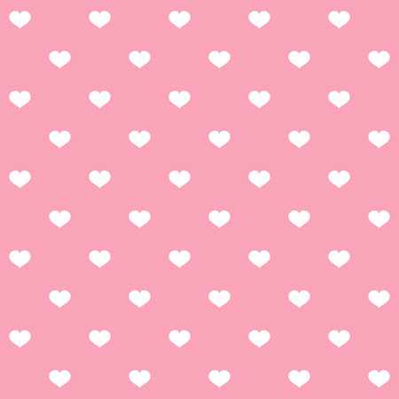 Seamless polka dot hearts pattern background for use in the textile printing and design packagesのイラスト素材