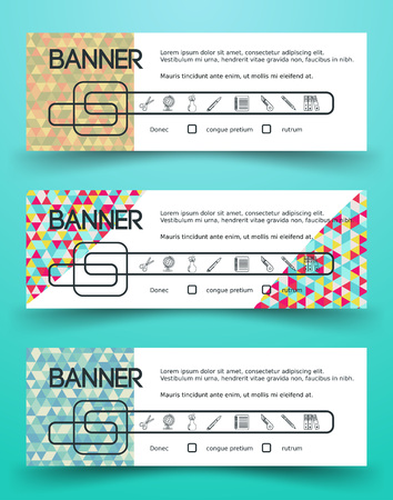 Bright Colorful Triangle Banners Abstract Geometric Texture
