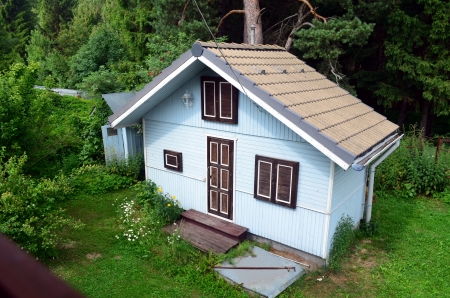 Sauna separate house, countryside, exterior.の写真素材