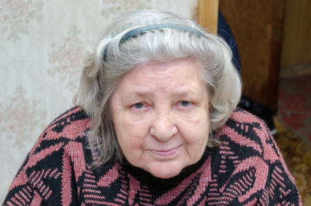  Mother - The elderly woman of the house の写真素材
