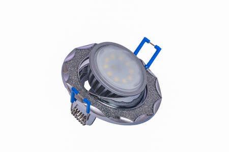 Chrome LED lamp and luminaire for suspended ceilingsの写真素材