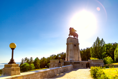 a monument to the founder of the city of Togliatti Vasily Tatishchevのeditorial素材