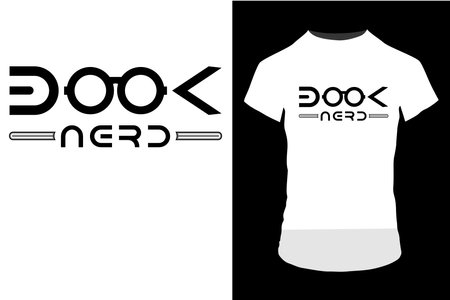 Book nerd positive slogan inscription. Vector quotes. Illustration for prints on t-shirts and bags, posters, cards. Isolated on white background. Motivational and inspirationalのイラスト素材