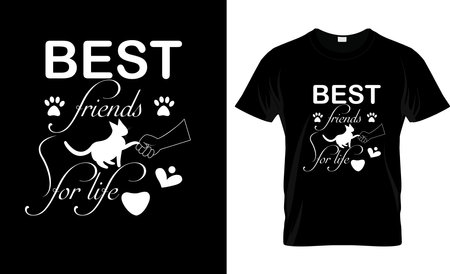 Best friends for life T-shirt design and new typography T-shirt designのイラスト素材