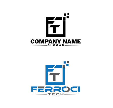 Letter Tech logo design and new design logoのイラスト素材