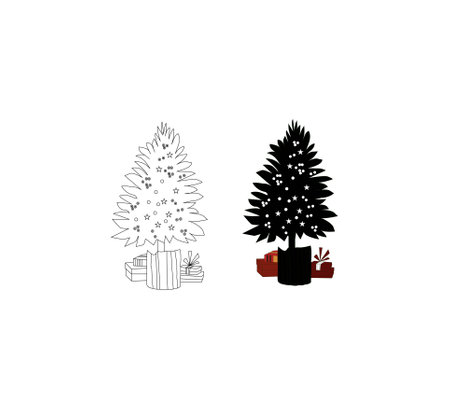 Christmas treesのイラスト素材