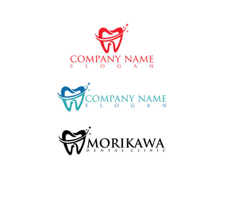 Dental Care Creative Concept Logo Design Templateのイラスト素材