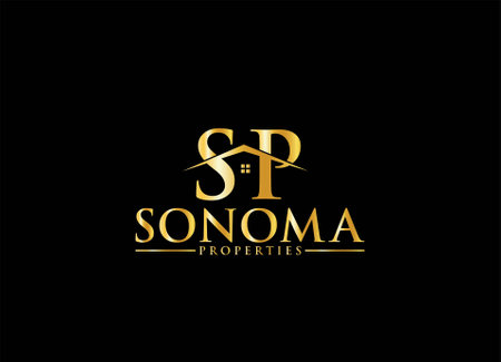 SP Letter home constriction logo and gladden color combine logo . S&P real estate logo vector logo design, S&P  Constriction Creative logo designのイラスト素材