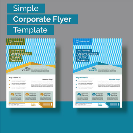 A4 size vector template - Multipurpose 
corporate business brochure flyer layout design - can be used
as infographic, magazine ad, poster, book cover, pamphlet, leafletのイラスト素材