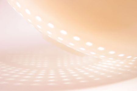 Abstract salmon and orange pastel pattern of circles.の写真素材