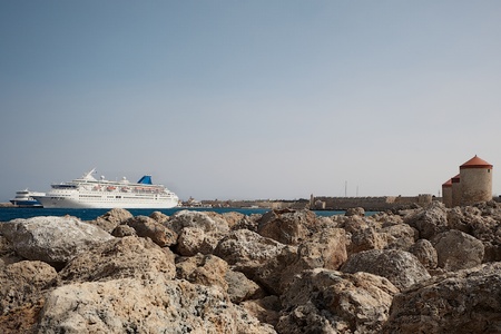 Rhodes is a Greek island approximately 18 kilometres southwest of Turkey in the eastern Aegean Sea.の写真素材