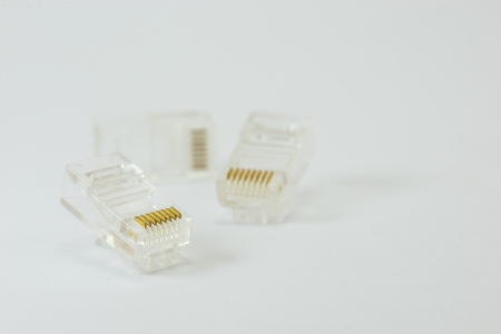 Cable RJ45 head plug network connectionの写真素材