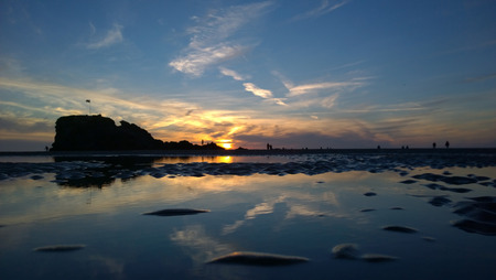 Beach Perranporth Cornwallの写真素材