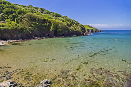 The coast of devon uk by hopes coveの写真素材