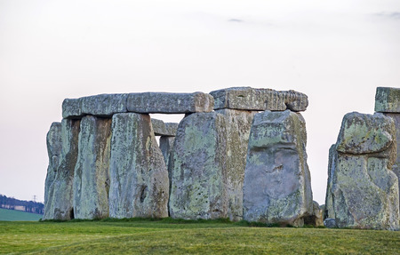 Stone henge, Salisbury plane, england, Stone henge as photograpthed from public property using a telephoto lens during a sunset in 2016の写真素材