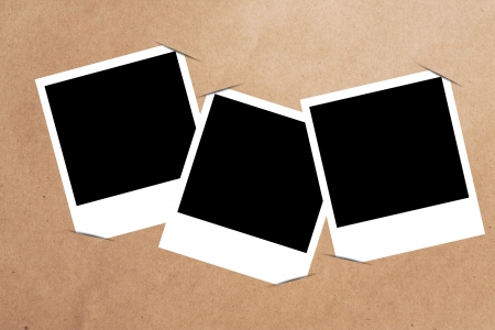 blank frame stuck on paperの写真素材