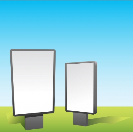 billboard with green envrionmentの写真素材