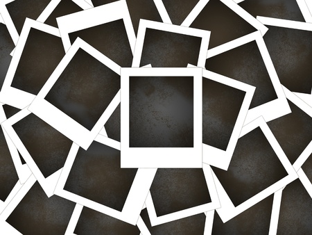 multiple blank poloroid framesの写真素材