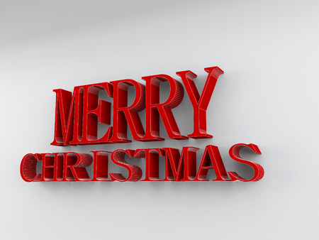 merry christmas in red over white background
