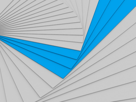3d long blue multiple boxes with grey plane