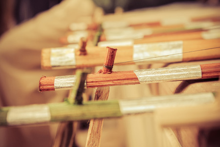 musical toy for small kid in dilli haat, vintage colorの写真素材