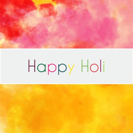 happy holi band with colorful backgroundのイラスト素材