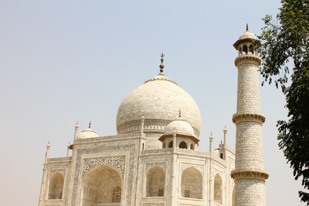 Closeup of beautiful monument Taj Mahal, Agra, Indiaの写真素材