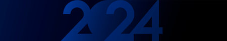 We wish you a Happy New Year 2024, modern design, Background with blue numbers for the title