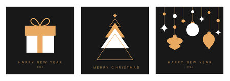 Elegant Holiday Greetings Featuring Modern Design Elements That Celebrate the Season Joyfullyのイラスト素材