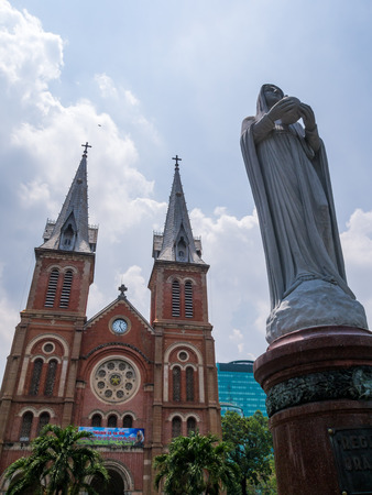 The Notre Dame Cathedral in Ho Chi Minh, Vietnamの写真素材