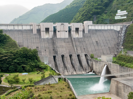 Nagashima Dam in Shizuoka, Japan.のeditorial素材