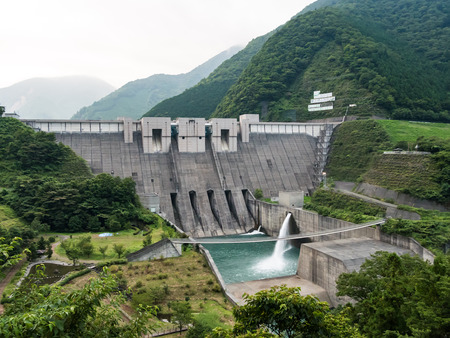 Landscape of Nagashima Dam in Shizuoka, Japan.のeditorial素材